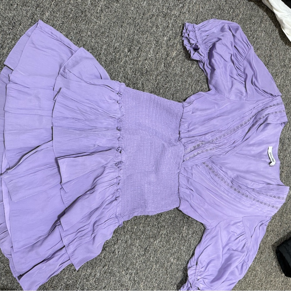 DO+BE Lilac Ruffled Blouse